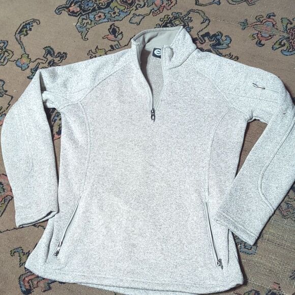 Women’s Polar King Zip Up Fitted Sweater Jacket Size Large Fleece Lined - Picture 1 of 8